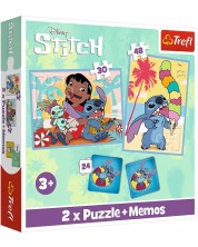 Set slagalice i memo igre Trefl 2 u 1 - Happy Lilo&Stitch day / Disney Lilo&Stitch 